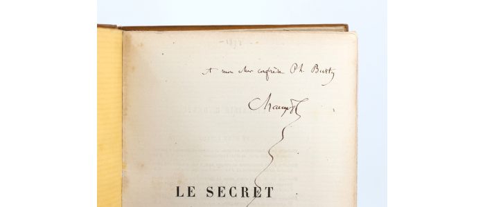 CHAMPFLEURY : Le secret de M. Ladureau - Autographe, Edition Originale - Edition-Originale.com