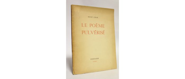 CHAR : Le poème pulvérisé - Erste Ausgabe - Edition-Originale.com