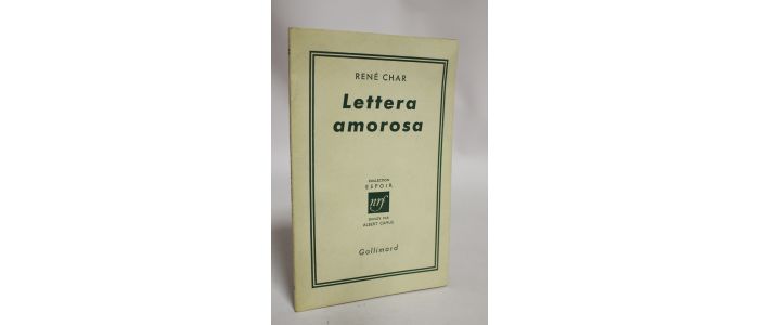 CHAR : Lettera amorosa - Prima edizione - Edition-Originale.com