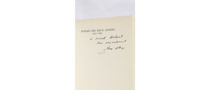 CHAR : Poèmes des deux années 1953-1954 - Libro autografato, Prima edizione - Edition-Originale.com