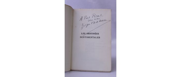 CHARDONNE : Porcelaine de Limoges - Signed book, First edition - Edition-Originale.com