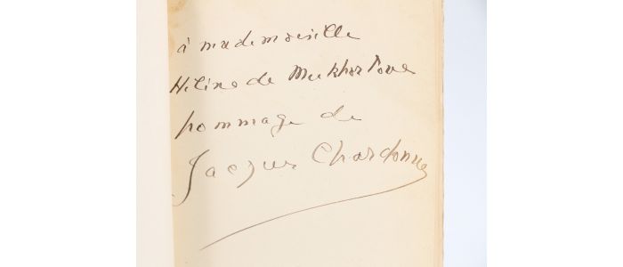 CHARDONNE : Romanesques - Signed book - Edition-Originale.com