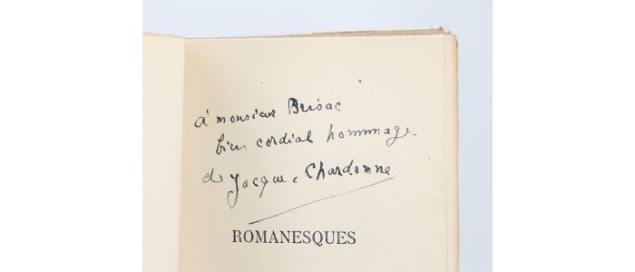 CHARDONNE : Romanesques - Libro autografato, Prima edizione - Edition-Originale.com