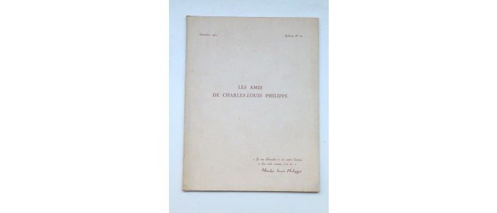 CHARLES-LOUIS PHILIPPE : Les Amis de Charles-Louis Philippe, Bulletin n°20 (2e série) - Erste Ausgabe - Edition-Originale.com