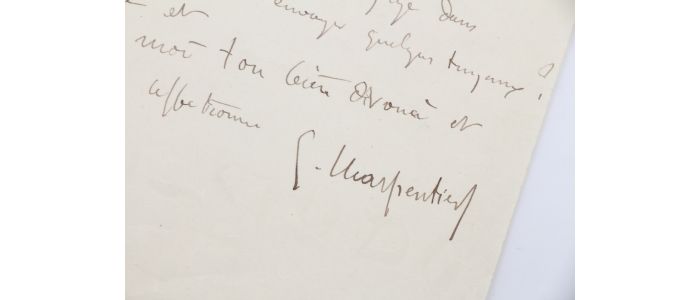 CHARPENTIER : Lettre autographe datée et signée à propos d'une solennité musicale devant être jouée après l'inauguration d'un monument consacré à Ludwig van Beethoven - Signiert, Erste Ausgabe - Edition-Originale.com