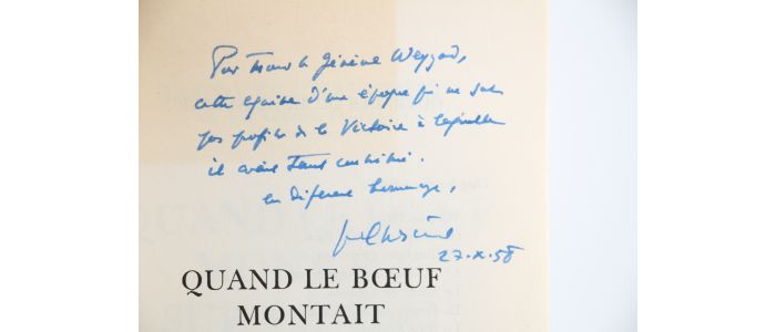 CHASTENET : Quand le Boeuf montait sur le Toit - Autographe, Edition Originale - Edition-Originale.com