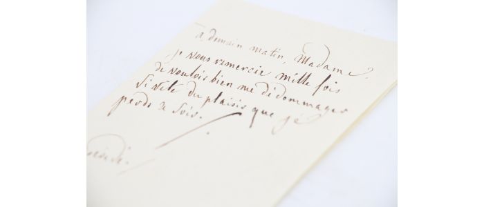 CHATEAUBRIAND : Billet autographe adressé à madame Amédée de Duras - Signiert, Erste Ausgabe - Edition-Originale.com