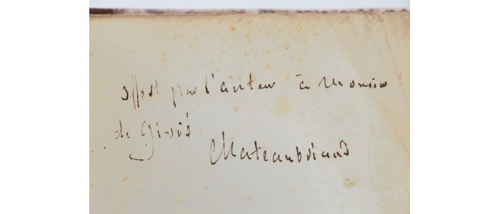 CHATEAUBRIAND : Essai sur la littérature anglaise et considérations sur le génie des hommes, des temps et des révolutions - Signed book, First edition - Edition-Originale.com