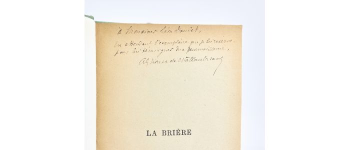 CHATEAUBRIANT : La Brière - Autographe, Edition Originale - Edition-Originale.com