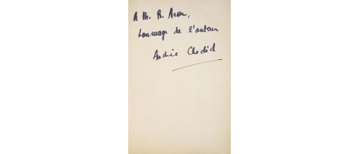 CHEDID : Textes pour une figure - Signiert, Erste Ausgabe - Edition-Originale.com