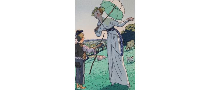 CHERUIT : Je suis perdue. Robe d'été de Chéruit (pl.4, La Gazette du Bon ton, 1913 n°8) - Edition Originale - Edition-Originale.com