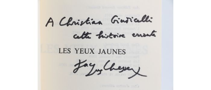 CHESSEX : Les yeux jaunes - Signed book, First edition - Edition-Originale.com