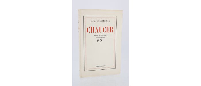 CHESTERTON : Chaucer - Edition Originale - Edition-Originale.com