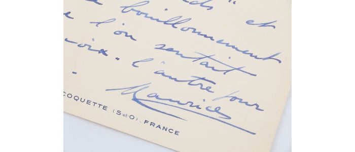 CHEVALIER : Lettre autographe signée adressée à Alice Rim  - Signed book, First edition - Edition-Originale.com