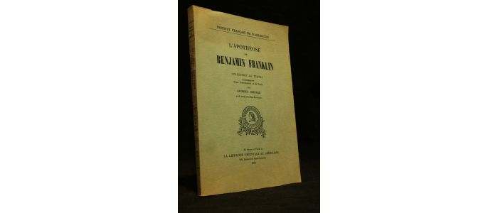 CHINARD : L'apothéose de Benjamin Franklin - Prima edizione - Edition-Originale.com