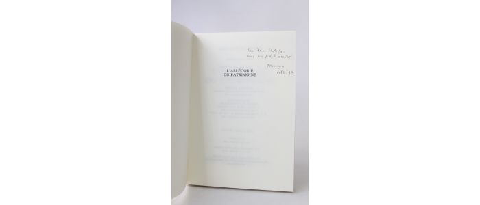 CHOAY : L'allégorie du patrimoine - Autographe, Edition Originale - Edition-Originale.com