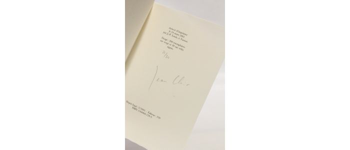 CLAIR : L'enterrement de Balthus - Signiert, Erste Ausgabe - Edition-Originale.com