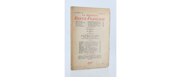 CLAUDEL : Du côté de chez Ramuz - In La Nrf N°302 du 1er Février1938 - Edition Originale - Edition-Originale.com