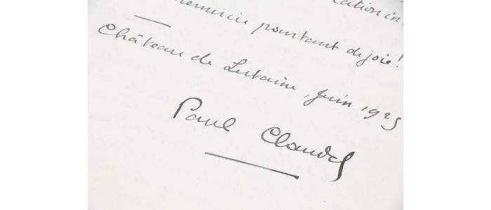 CLAUDEL : Manuscrit original autographe signé : préface pour A la trace de Dieu de Jacques Rivière - Signiert, Erste Ausgabe - Edition-Originale.com