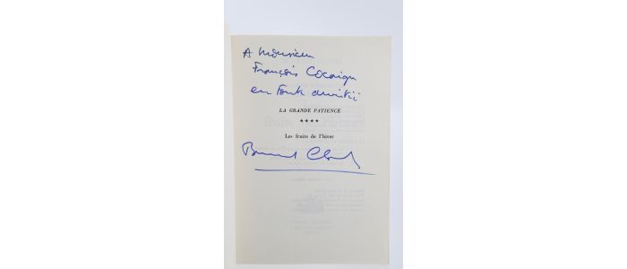 CLAVEL : Les fruits de l'hiver - Signed book - Edition-Originale.com