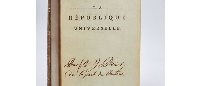CLOOTS : La République universelle ou adresse aux tyrannicides  - Signed book, First edition - Edition-Originale.com