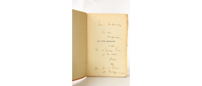 COCTEAU : La voix humaine - Libro autografato, Prima edizione - Edition-Originale.com