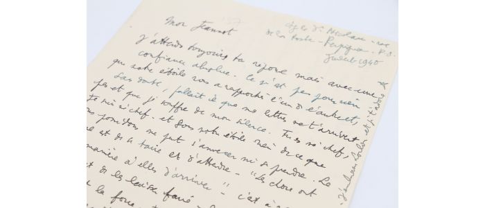 COCTEAU : Lettre autographe adressée à son grand amour Jean Marais : 
