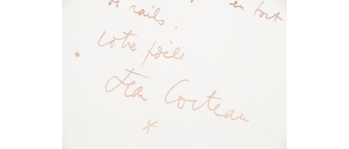 COCTEAU : Lettre autographe datée et signée remerciant son admirateur : 