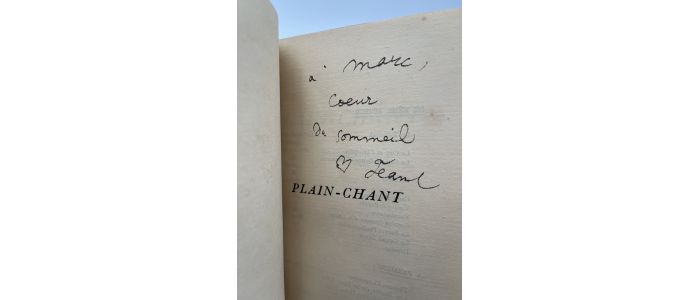 COCTEAU : Plain-Chant - Signiert, Erste Ausgabe - Edition-Originale.com