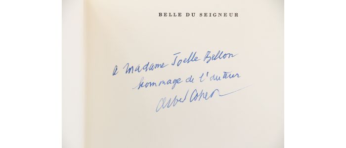 COHEN : Belle du seigneur - Signed book - Edition-Originale.com