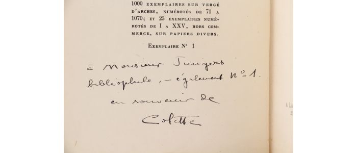 COLETTE : La maison de Claudine - Autographe - Edition-Originale.com