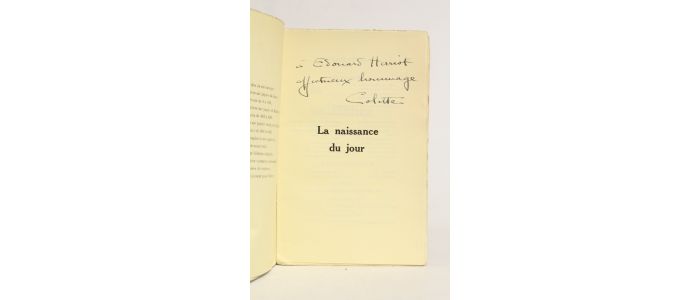 COLETTE : La naissance du jour - Signiert, Erste Ausgabe - Edition-Originale.com