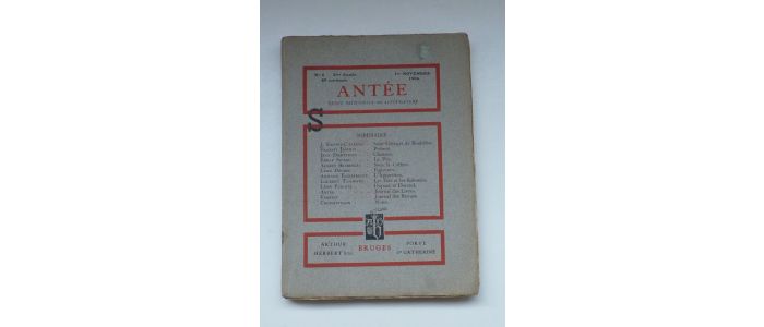 COLLECTIF : Antée. Revue mensuelle de littérature N°6 de la deuxième année - First edition - Edition-Originale.com