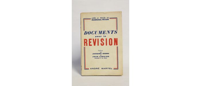 COLLECTIF : Après le procès du maréchal Pétain. Documents pour la révision  - Edition Originale - Edition-Originale.com