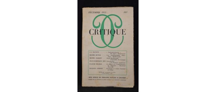 COLLECTIF : Critique N°103 - Edition Originale - Edition-Originale.com