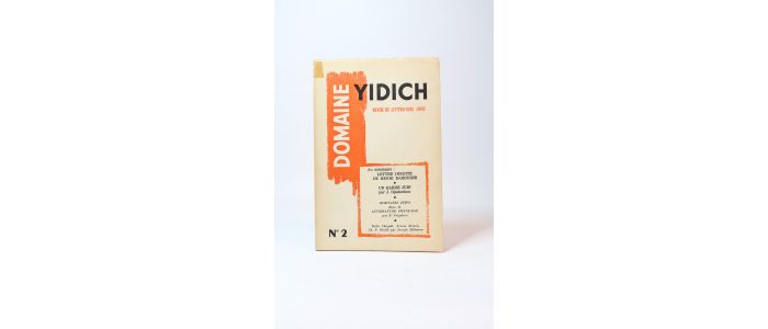 COLLECTIF : Domaine Yidich. Revue de littérature juive N°2 - Edition Originale - Edition-Originale.com