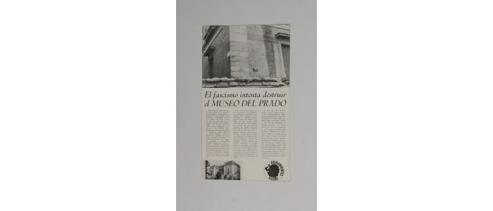 COLLECTIF : El fascismo intenta destruir el Museo del Prado - Erste Ausgabe - Edition-Originale.com