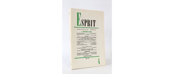 COLLECTIF : Esprit. L'impérialisme. N°4 de la nouvelle série - Edition Originale - Edition-Originale.com
