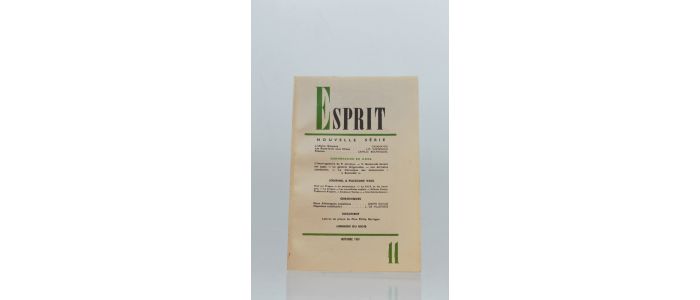 COLLECTIF : Esprit N°11 de la nouvelle série - Edition Originale - Edition-Originale.com
