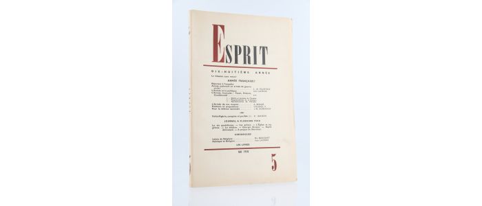 COLLECTIF : Esprit N°5 de la 18ème année - Erste Ausgabe - Edition-Originale.com
