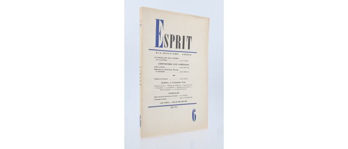 COLLECTIF : Esprit N°6 de la 19ème année - Erste Ausgabe - Edition-Originale.com
