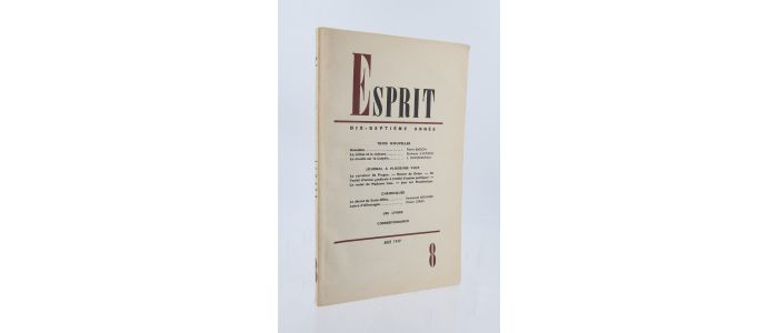 COLLECTIF : Esprit N°8 de la 17ème année - Edition Originale - Edition-Originale.com