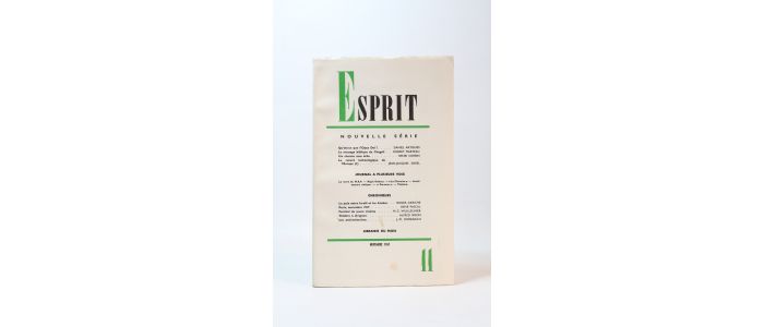 COLLECTIF : Esprit. Nouvelle série N°11 de la 35ème année - Edition Originale - Edition-Originale.com