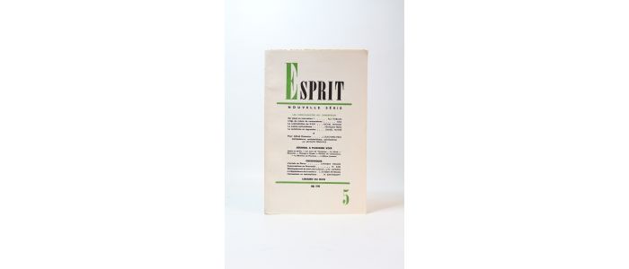 COLLECTIF : Esprit. Nouvelle série N°5 de la 38ème année - Edition Originale - Edition-Originale.com