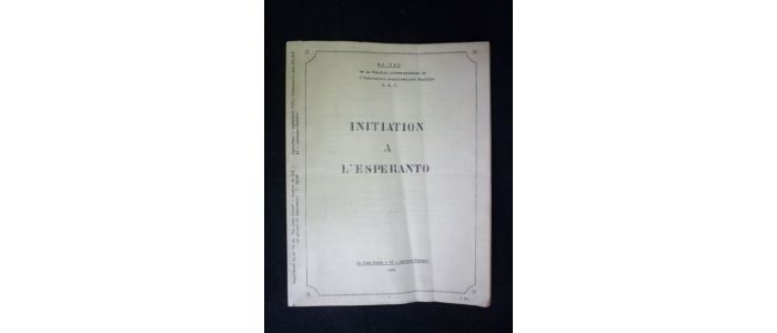 COLLECTIF : Initiation à l'Esperanto - First edition - Edition-Originale.com