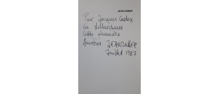 COLLECTIF : Jean Zuber - Autographe, Edition Originale - Edition-Originale.com