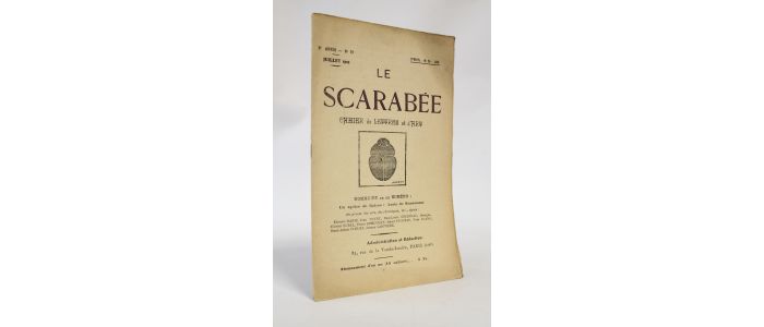 COLLECTIF : Le scarabée. Cahier de lettres et d'art. N°19, troisième année - Erste Ausgabe - Edition-Originale.com