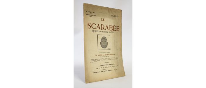 COLLECTIF : Le scarabée. Cahier de lettres et d'art. N°21, troisième année - Edition Originale - Edition-Originale.com