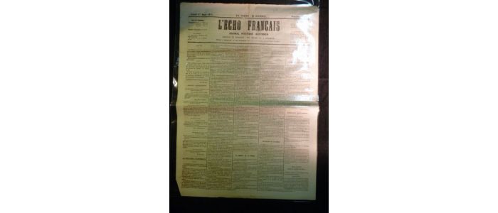 COLLECTIF : L'Echo français - journal politique quotidien. Deuxième année, dimanche 2 avril 1871.  - Edition Originale - Edition-Originale.com