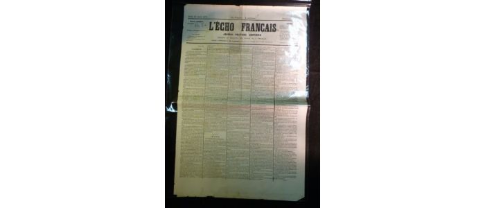 COLLECTIF : L'Echo français - journal politique quotidien. Deuxième année, jeudi 13 avril 1871.  - Erste Ausgabe - Edition-Originale.com
